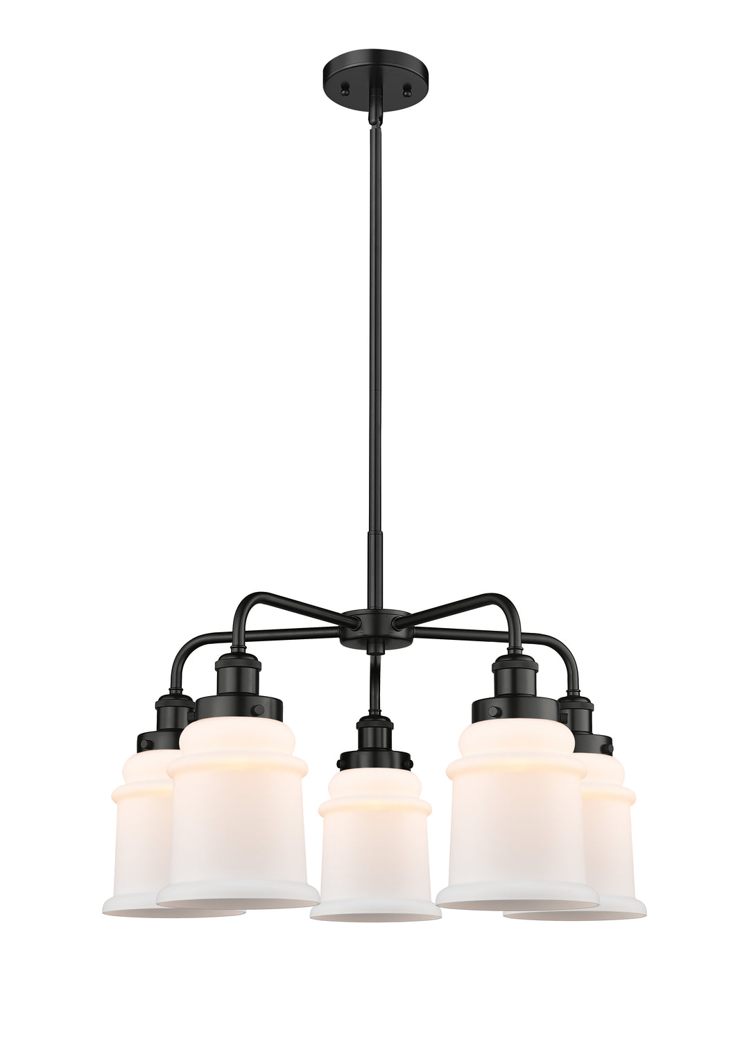 Innovations Lighting Canton 6" Chandelier Chandeliers Innovations Lighting Matte Black Matte White ; Glass Type: Frosted 