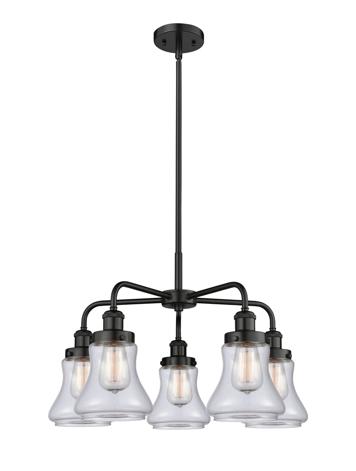 Innovations Lighting Bellmont 6" Chandelier Chandeliers Innovations Lighting Matte Black Clear ; Glass Type: Clear 