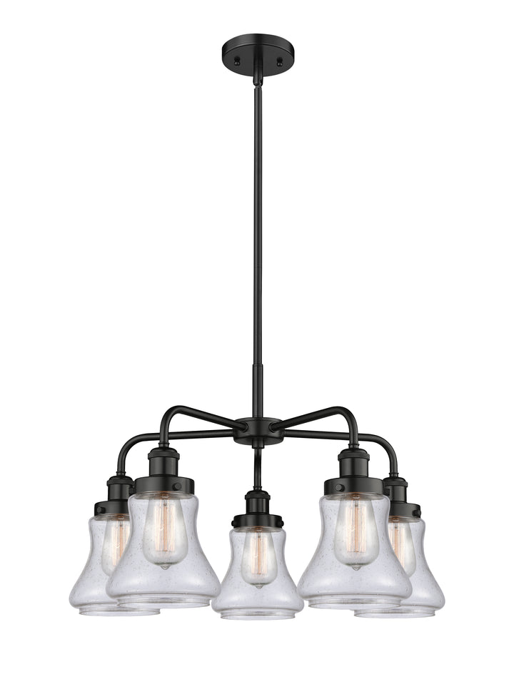 Innovations Lighting Bellmont 6" Chandelier Chandeliers Innovations Lighting Matte Black Seedy ; Glass Type: Seeded 