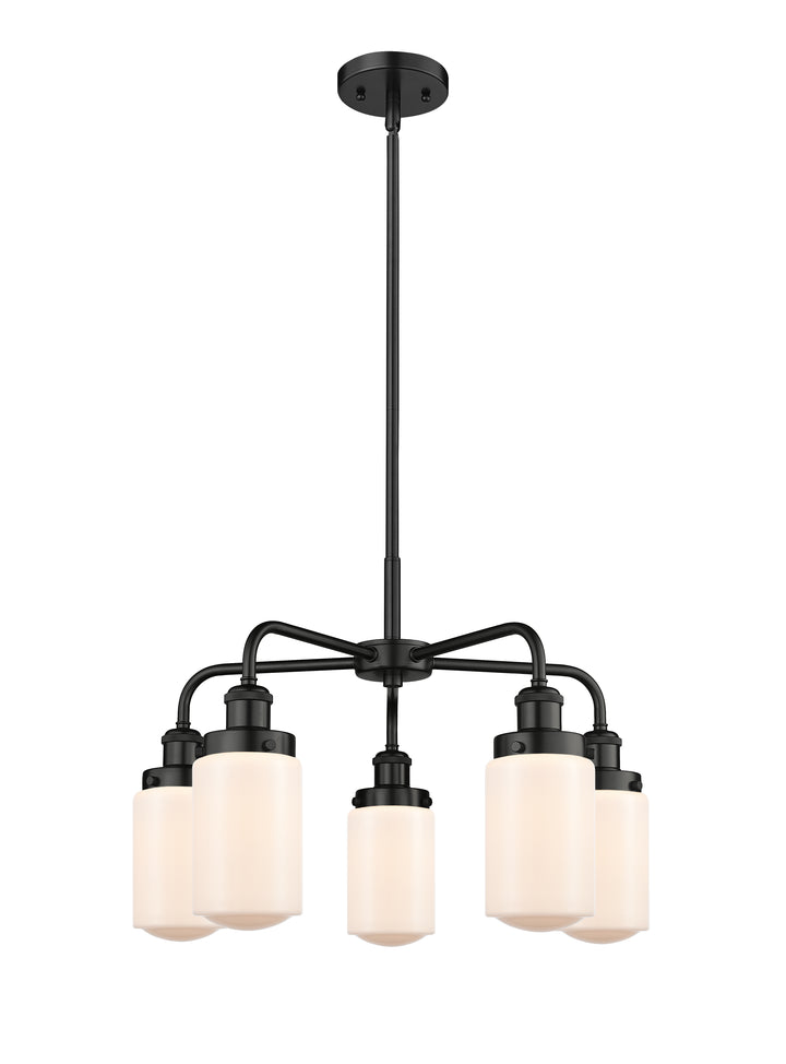 Innovations Lighting Dover Chandelier - Matte Black Chandeliers Innovations Lighting Matte White ; Glass Type: Frosted  