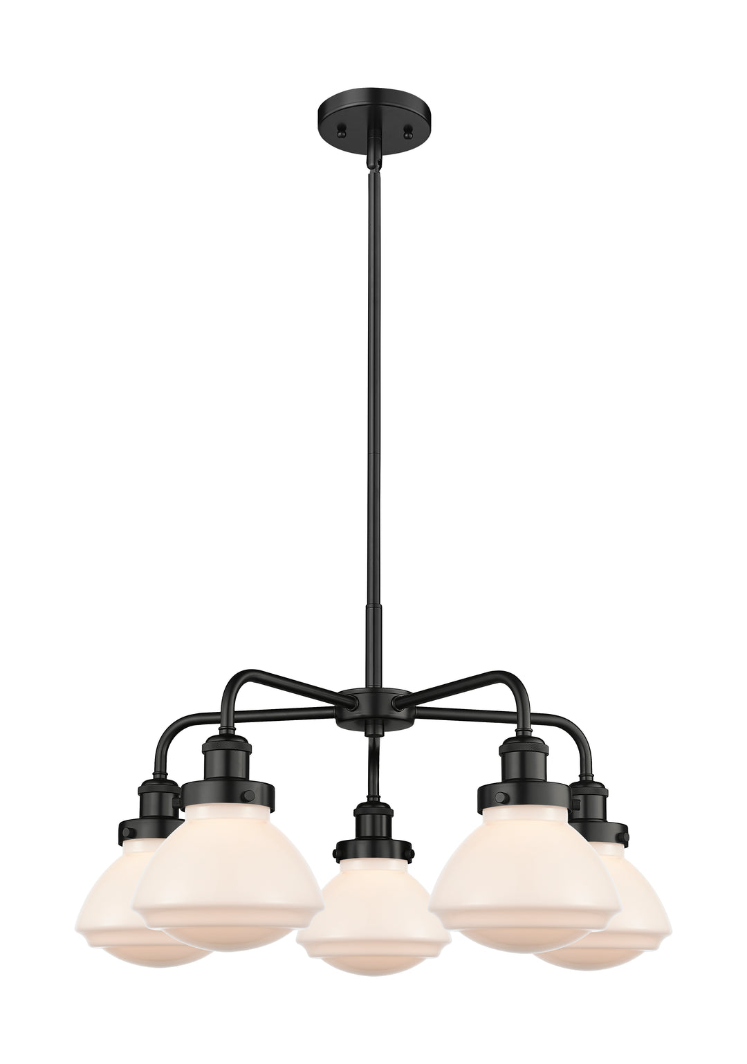 Innovations Lighting Olean Chandelier - Matte Black Chandeliers Innovations Lighting Matte White ; Glass Type: Frosted  