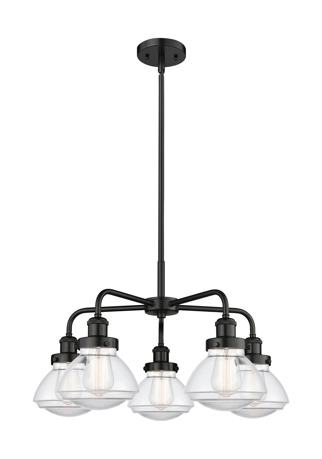 Innovations Lighting Olean Chandelier - Matte Black Chandeliers Innovations Lighting Clear ; Glass Type: Clear  