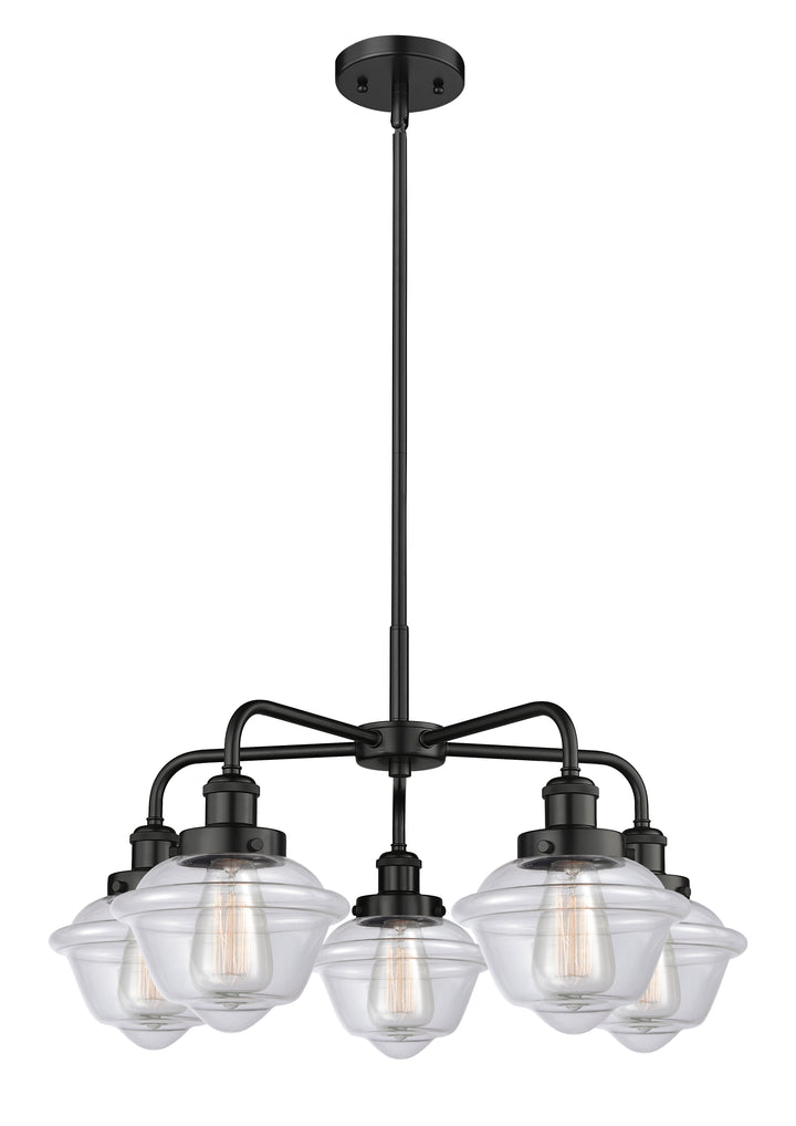 Innovations Lighting Oxford Chandelier - Matte Black Chandeliers Innovations Lighting Clear ; Glass Type: Clear  