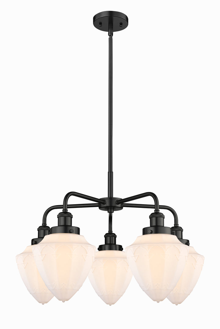 Innovations Lighting Bullet 7" Chandelier Chandeliers Innovations Lighting Matte Black Matte White ; Glass Type: Frosted 