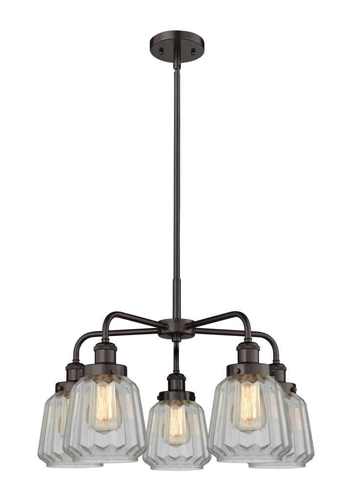 Innovations Lighting Chatham Chandelier - Oil Rubbed Bronze Chandeliers Innovations Lighting Clear ; Glass Type: Transparent; Ribbed  