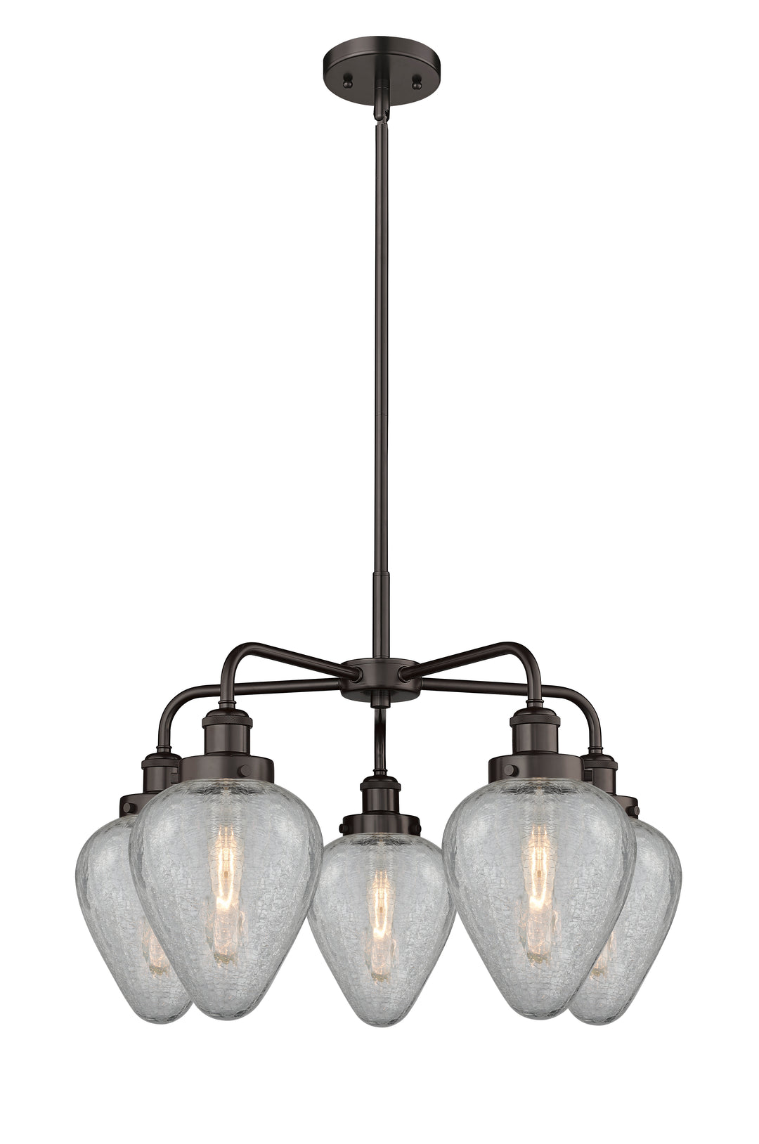 Innovations Lighting Geneseo 6" Chandelier - Oil Rubbed Bronze Chandeliers Innovations Lighting Clear Crackled ; Glass Type: Crackled  