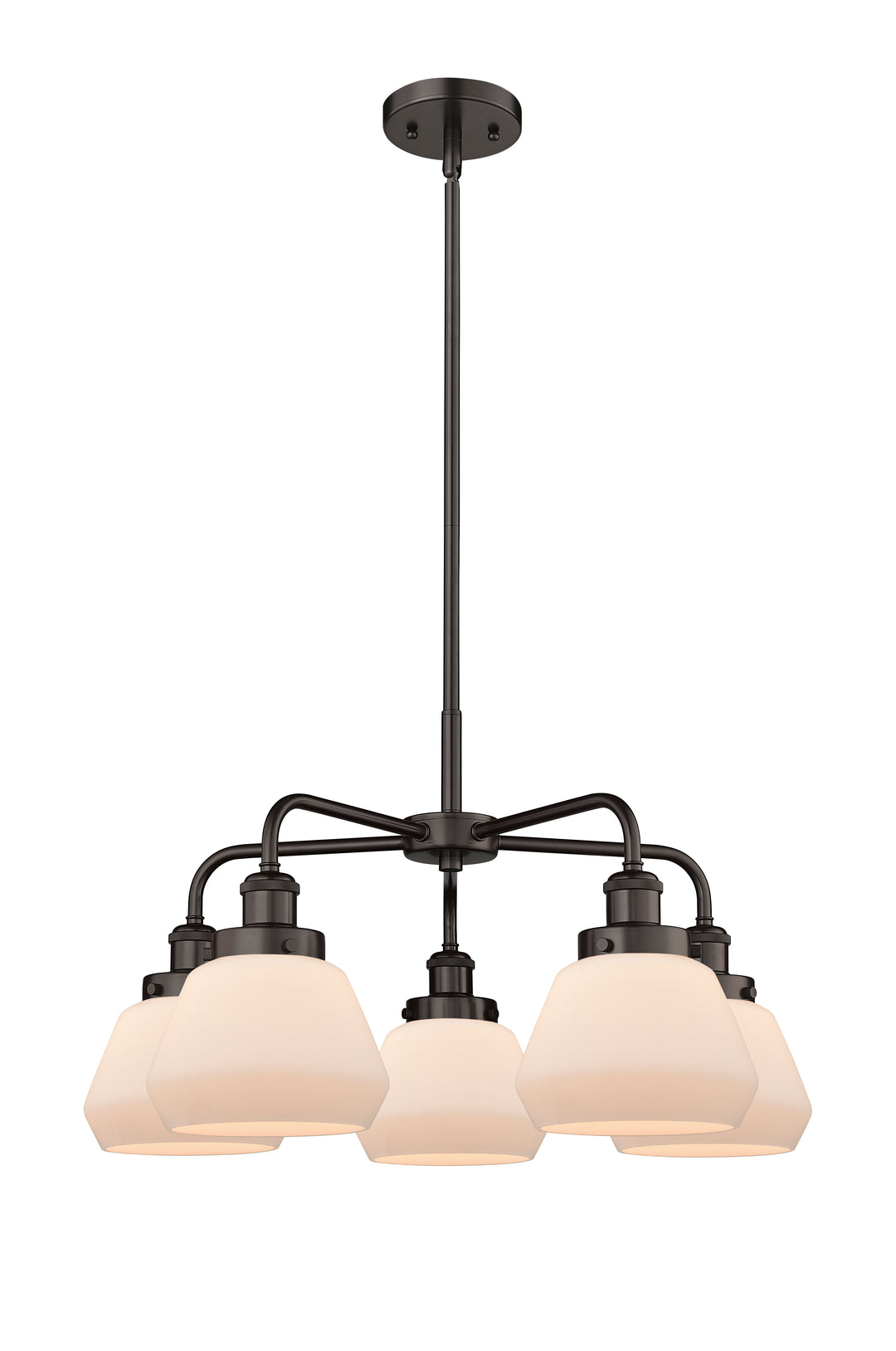 Innovations Lighting Fulton Chandelier - Oil Rubbed Bronze Chandeliers Innovations Lighting Matte White ; Glass Type: Frosted  