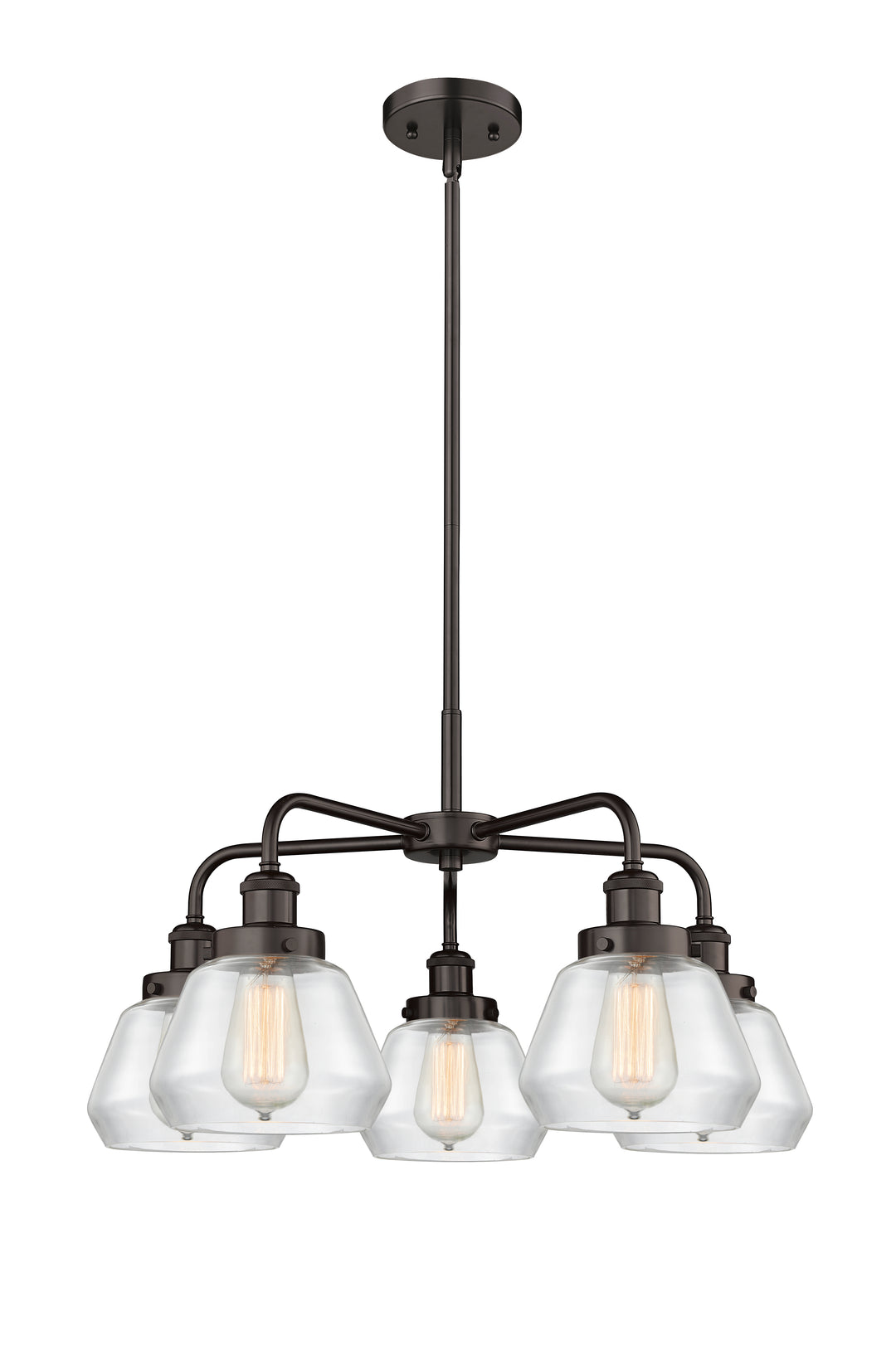 Innovations Lighting Fulton Chandelier - Oil Rubbed Bronze Chandeliers Innovations Lighting Clear ; Glass Type: Clear  