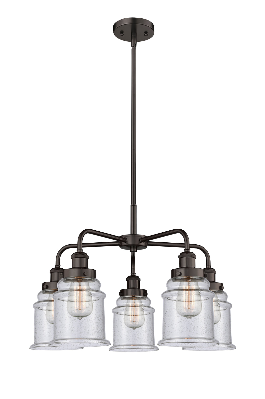 Innovations Lighting Canton 6" Chandelier Chandeliers Innovations Lighting Oil Rubbed Bronze Seedy ; Glass Type: Seeded 