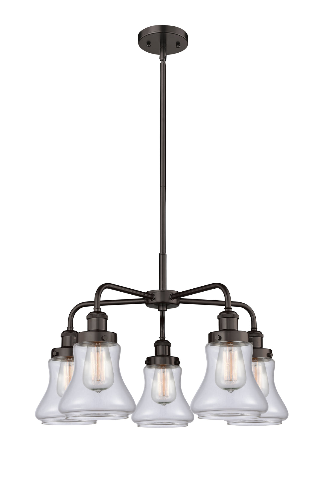 Innovations Lighting Bellmont 6" Chandelier Chandeliers Innovations Lighting Oil Rubbed Bronze Clear ; Glass Type: Clear 