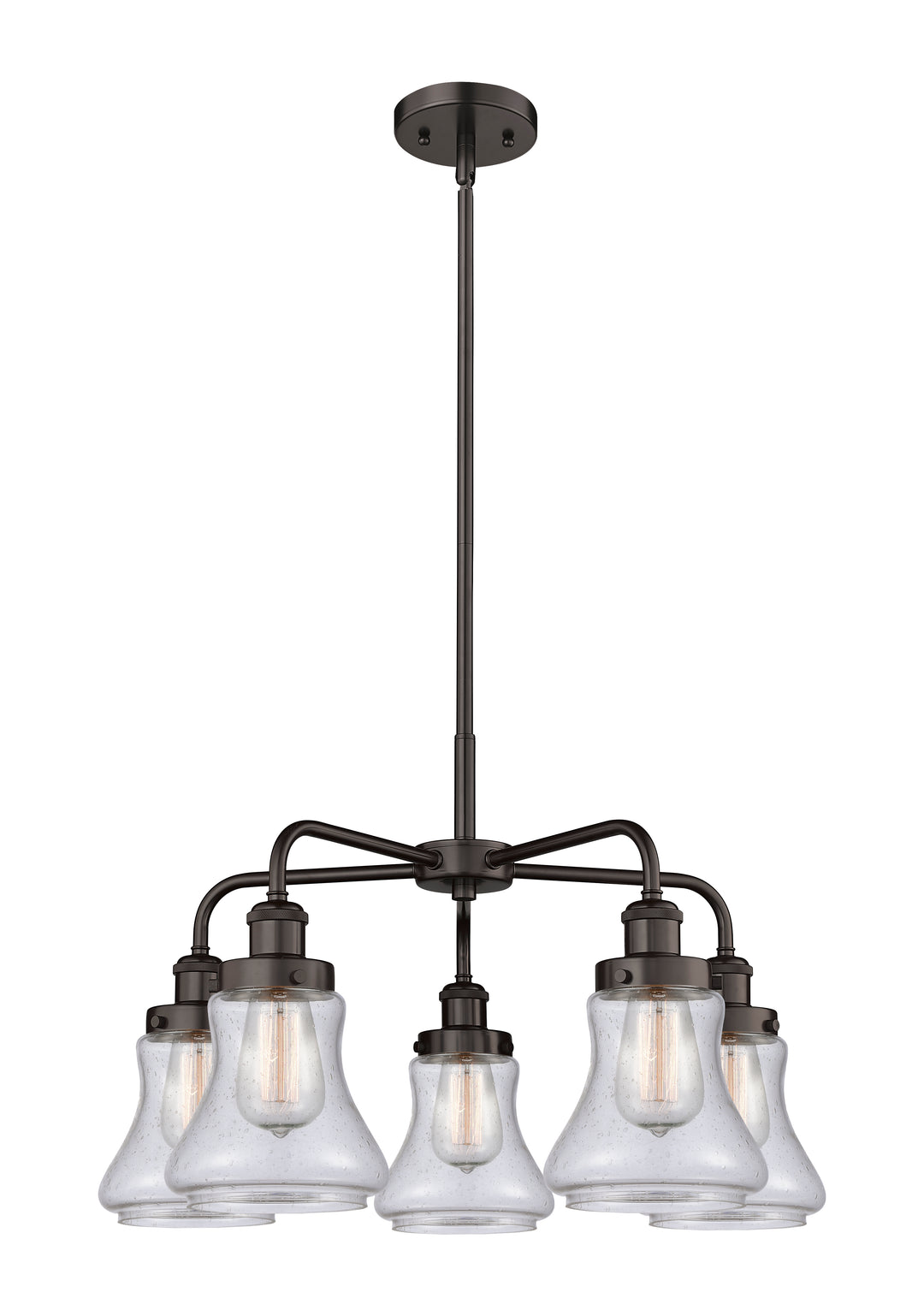 Innovations Lighting Bellmont 6" Chandelier Chandeliers Innovations Lighting Oil Rubbed Bronze Seedy ; Glass Type: Seeded 