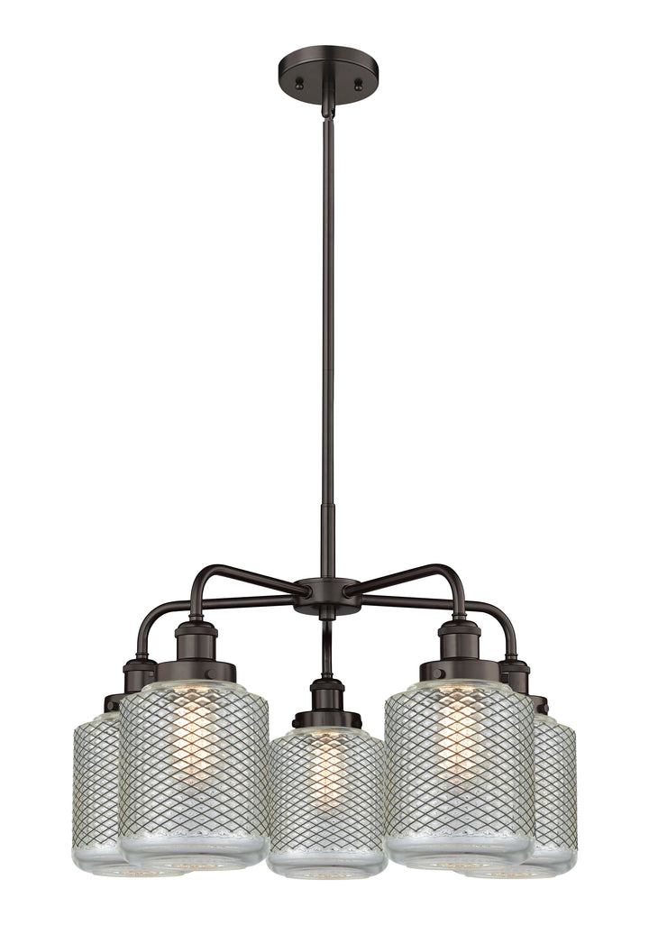 Innovations Lighting Edison Chandelier - Oil Rubbed Bronze Chandeliers Innovations Lighting Clear Wire Mesh ; Glass Type: Transparent  