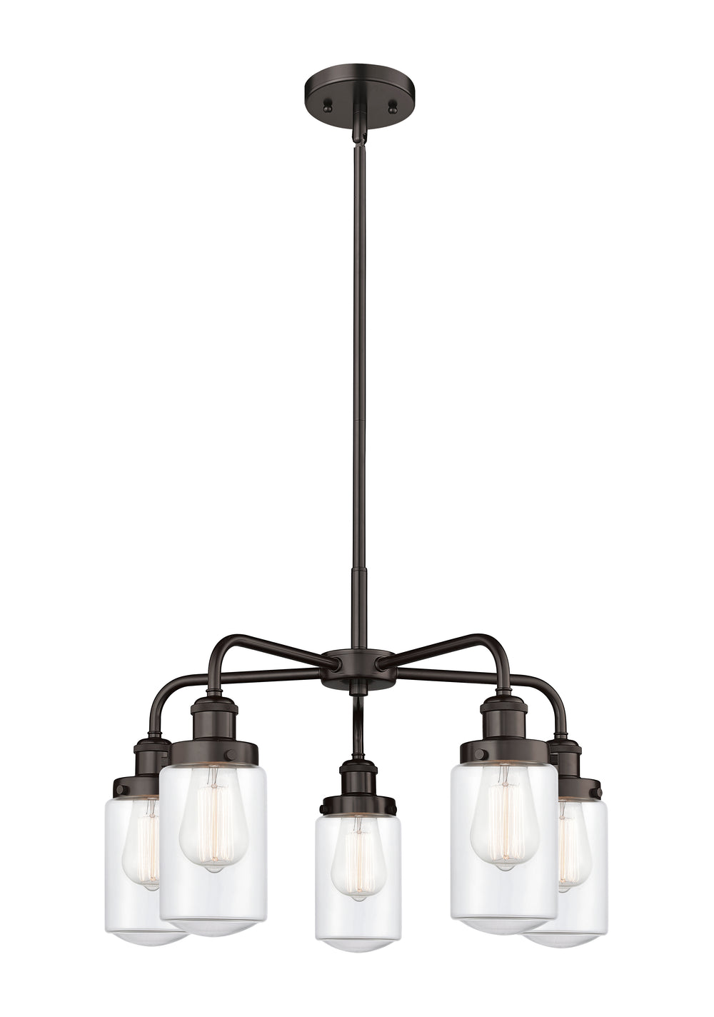 Innovations Lighting Dover Chandelier - Oil Rubbed Bronze Chandeliers Innovations Lighting Clear ; Glass Type: Clear  