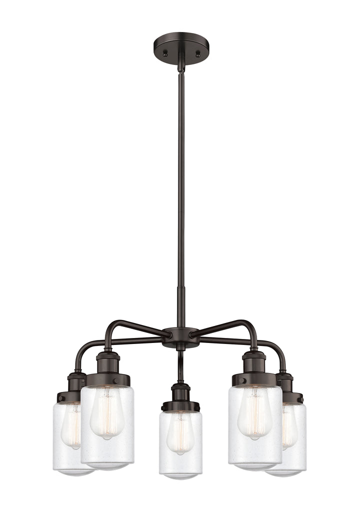 Innovations Lighting Dover Chandelier - Oil Rubbed Bronze Chandeliers Innovations Lighting Seedy ; Glass Type: Seeded  