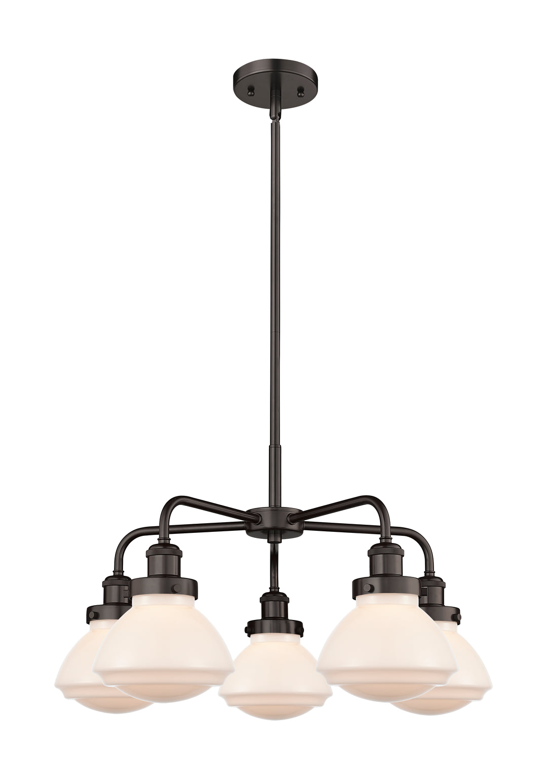 Innovations Lighting Olean Chandelier - Oil Rubbed Bronze Chandeliers Innovations Lighting Matte White ; Glass Type: Frosted  