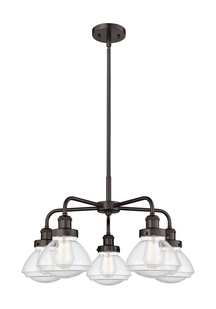 Innovations Lighting Olean Chandelier - Oil Rubbed Bronze Chandeliers Innovations Lighting Seedy ; Glass Type: Seeded  