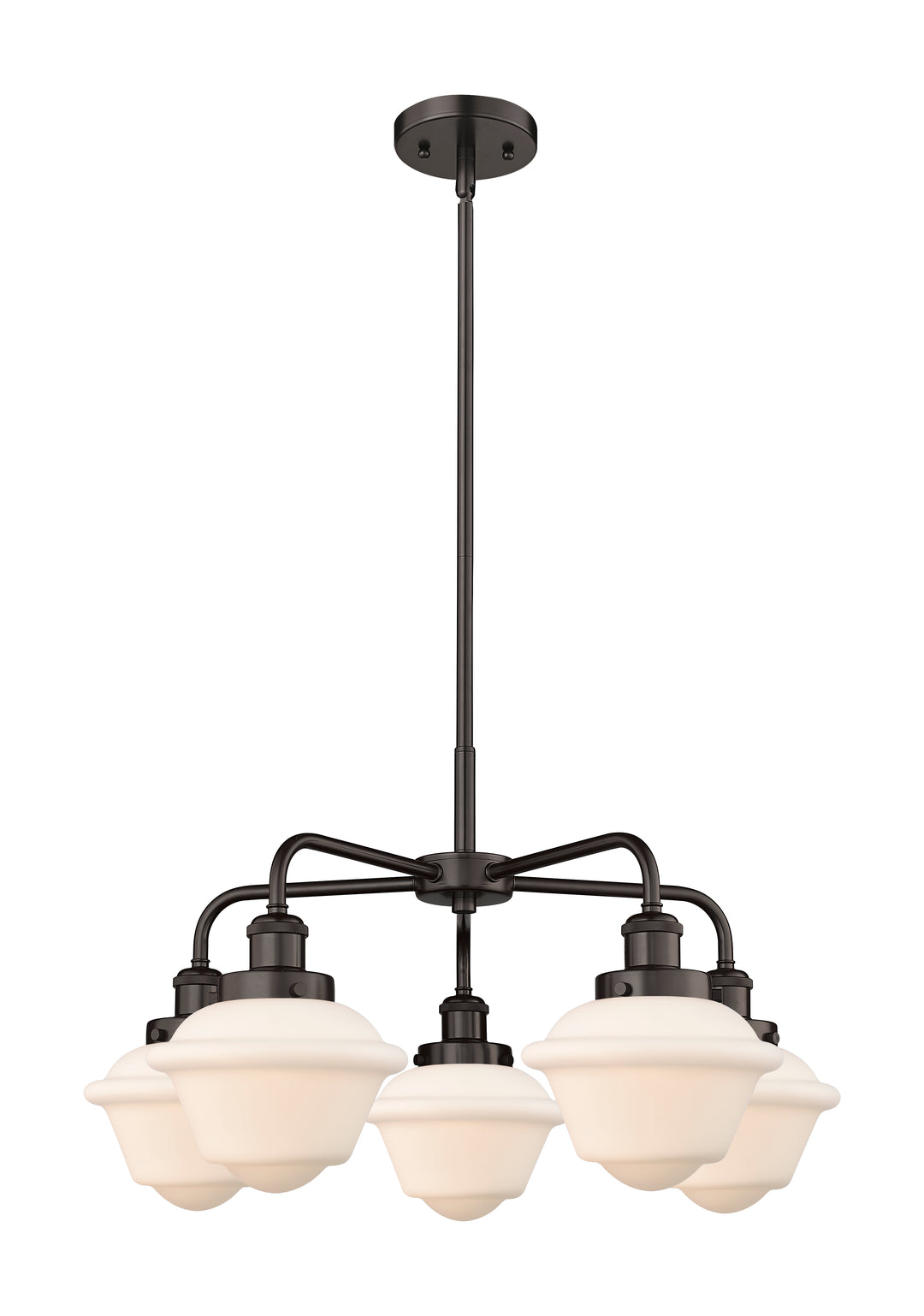 Innovations Lighting Oxford Chandelier - Oil Rubbed Bronze Chandeliers Innovations Lighting Matte White ; Glass Type: Frosted  