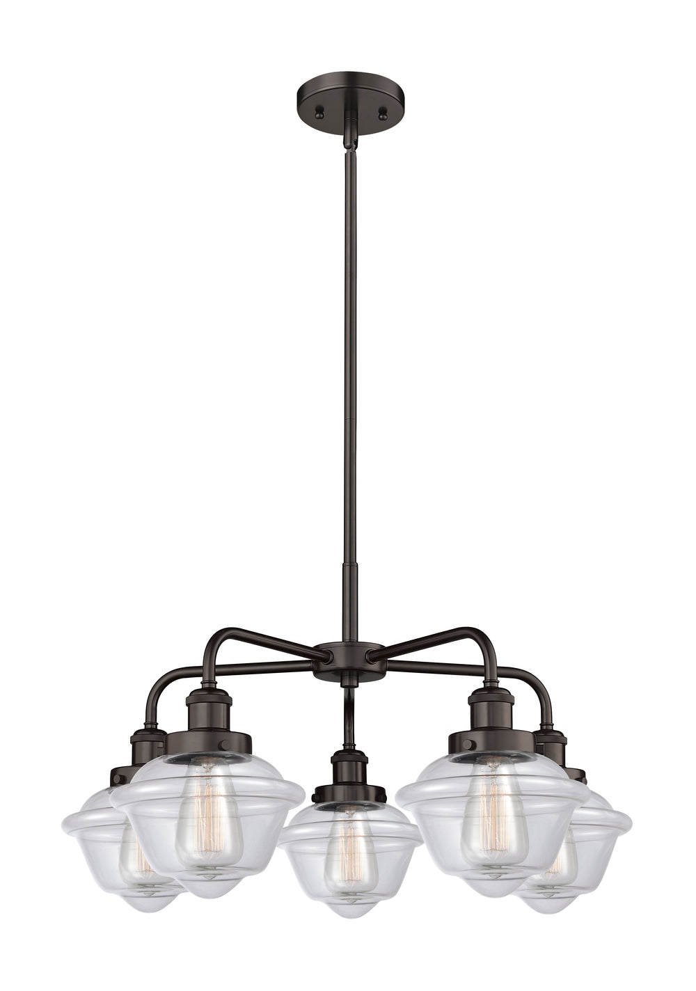 Innovations Lighting Oxford Chandelier - Oil Rubbed Bronze Chandeliers Innovations Lighting Clear ; Glass Type: Clear  