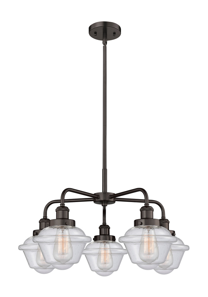 Innovations Lighting Oxford Chandelier - Oil Rubbed Bronze Chandeliers Innovations Lighting Seedy ; Glass Type: Seeded  