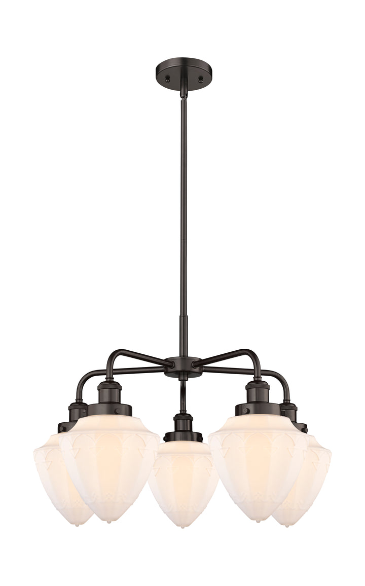 Innovations Lighting Bullet 7" Chandelier Chandeliers Innovations Lighting Oil Rubbed Bronze Matte White ; Glass Type: Frosted 