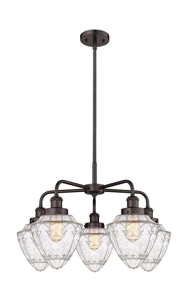 Innovations Lighting Bullet 7" Chandelier Chandeliers Innovations Lighting Oil Rubbed Bronze Seedy ; Glass Type: Seeded 