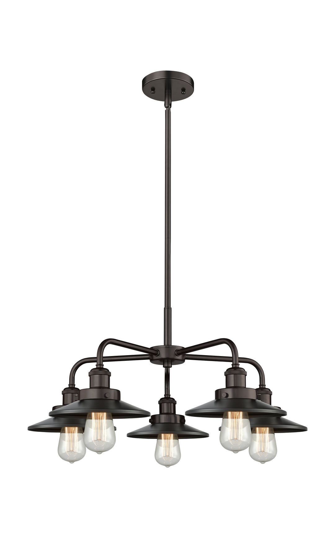 Innovations Lighting Railroad 8" Chandelier Chandeliers Innovations Lighting Oil Rubbed Bronze  