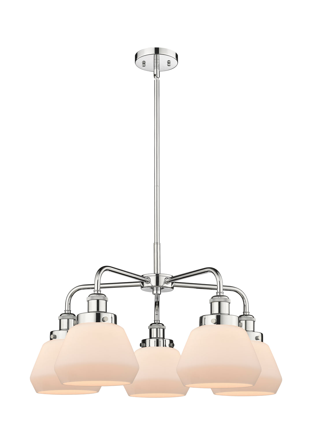 Innovations Lighting Fulton Chandelier - Polished Chrome Chandeliers Innovations Lighting Matte White ; Glass Type: Frosted  