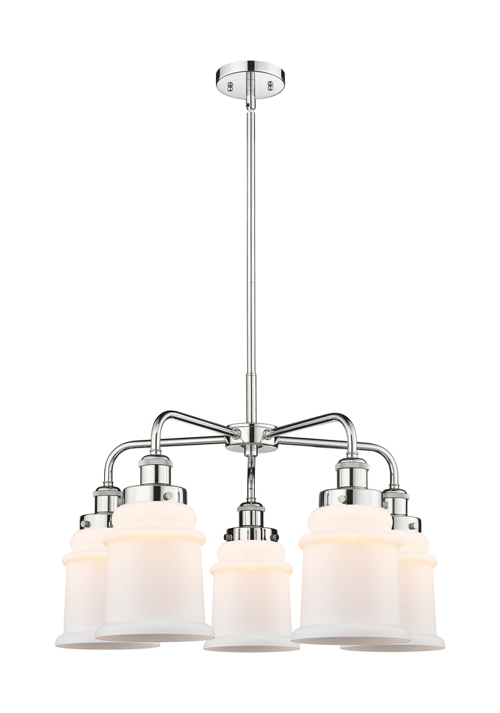 Innovations Lighting Canton 6" Chandelier Chandeliers Innovations Lighting Polished Chrome Matte White ; Glass Type: Frosted 