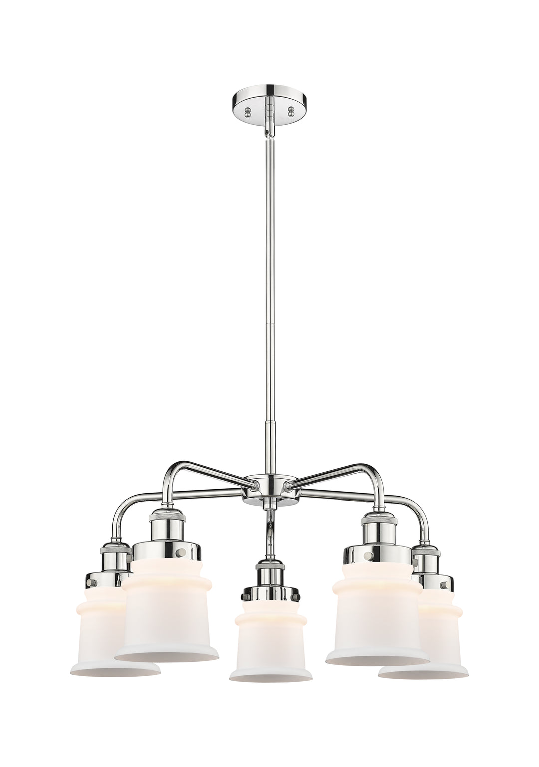 Innovations Lighting Canton Chandelier Chandeliers Innovations Lighting Polished Chrome Matte White ; Glass Type: Frosted 