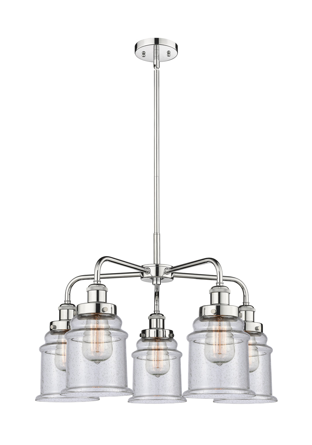 Innovations Lighting Canton 6" Chandelier Chandeliers Innovations Lighting Polished Chrome Seedy ; Glass Type: Seeded 