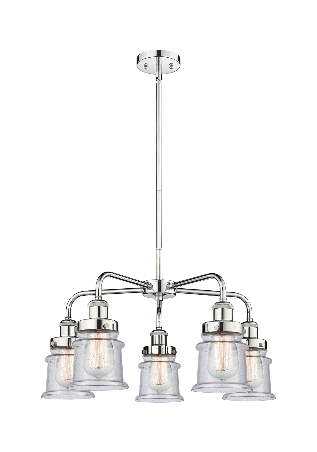 Innovations Lighting Canton Chandelier Chandeliers Innovations Lighting Polished Chrome Seedy ; Glass Type: Seeded 