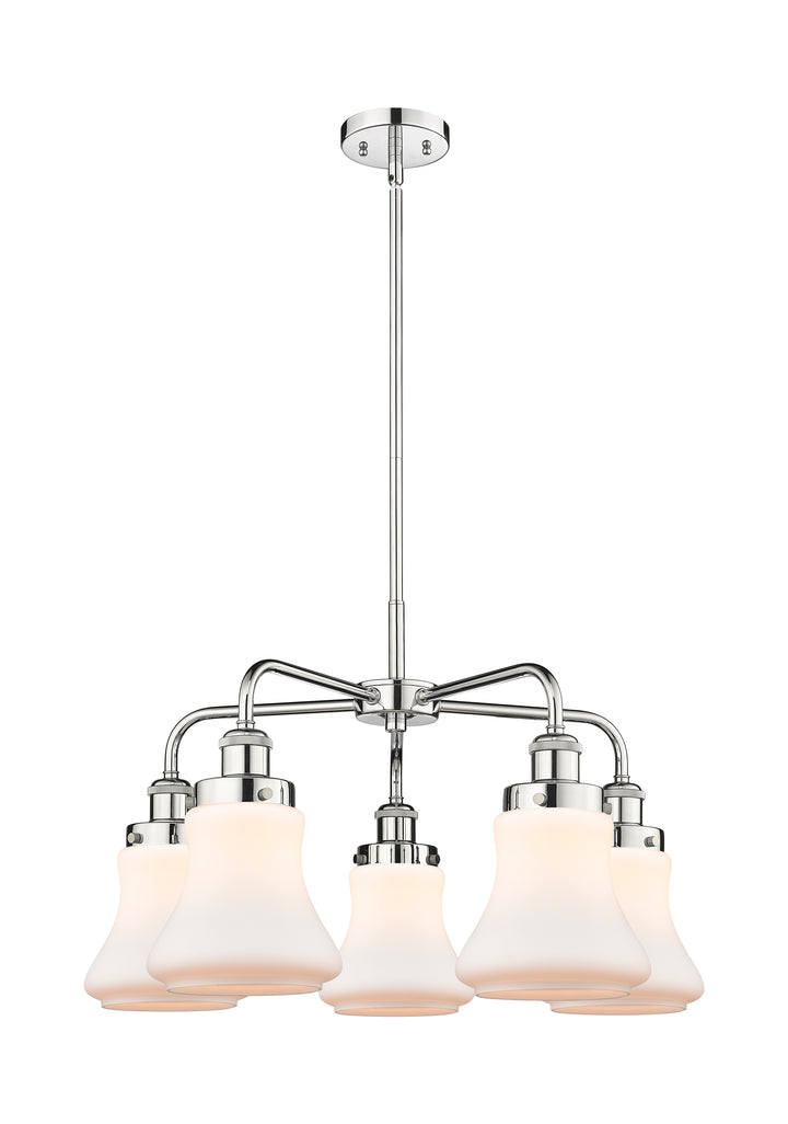 Innovations Lighting Bellmont 6" Chandelier Chandeliers Innovations Lighting Polished Chrome Matte White ; Glass Type: Frosted 