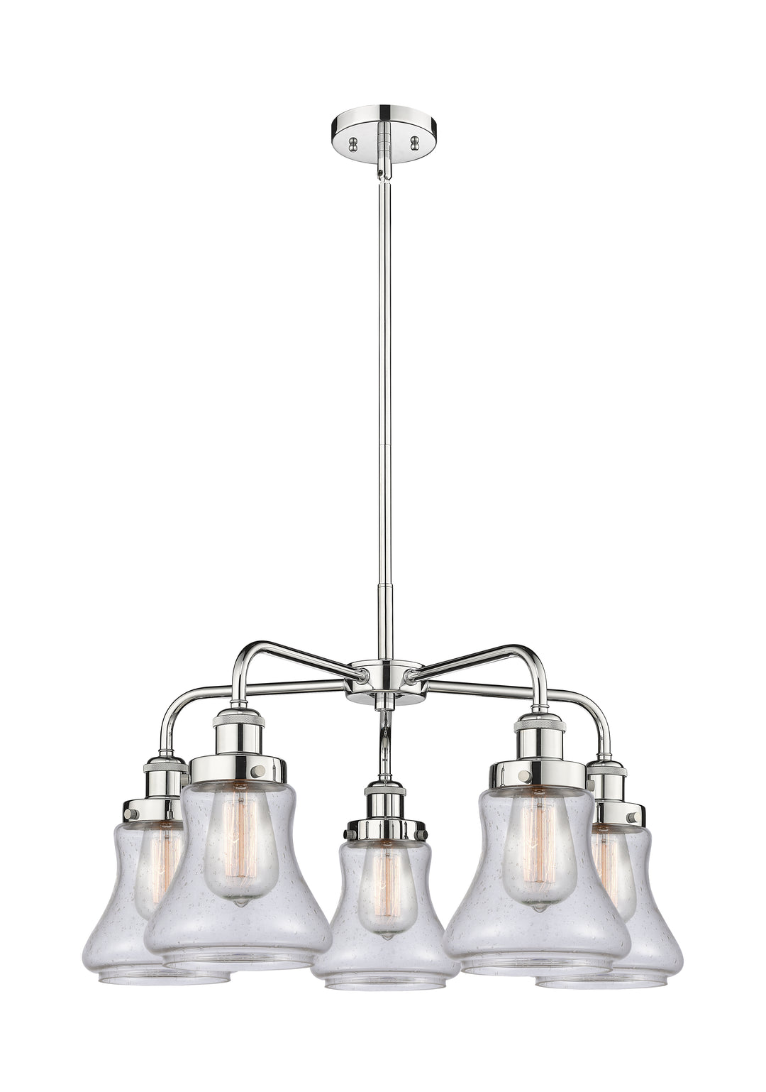 Innovations Lighting Bellmont 6" Chandelier Chandeliers Innovations Lighting Polished Chrome Seedy ; Glass Type: Seeded 