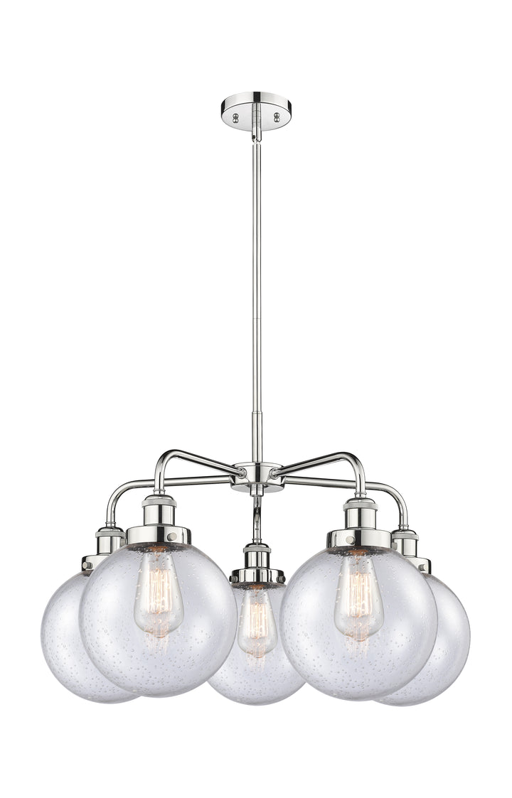 Innovations Lighting Beacon 8" Chandelier Chandeliers Innovations Lighting Polished Chrome Seedy ; Glass Type: Seedy 