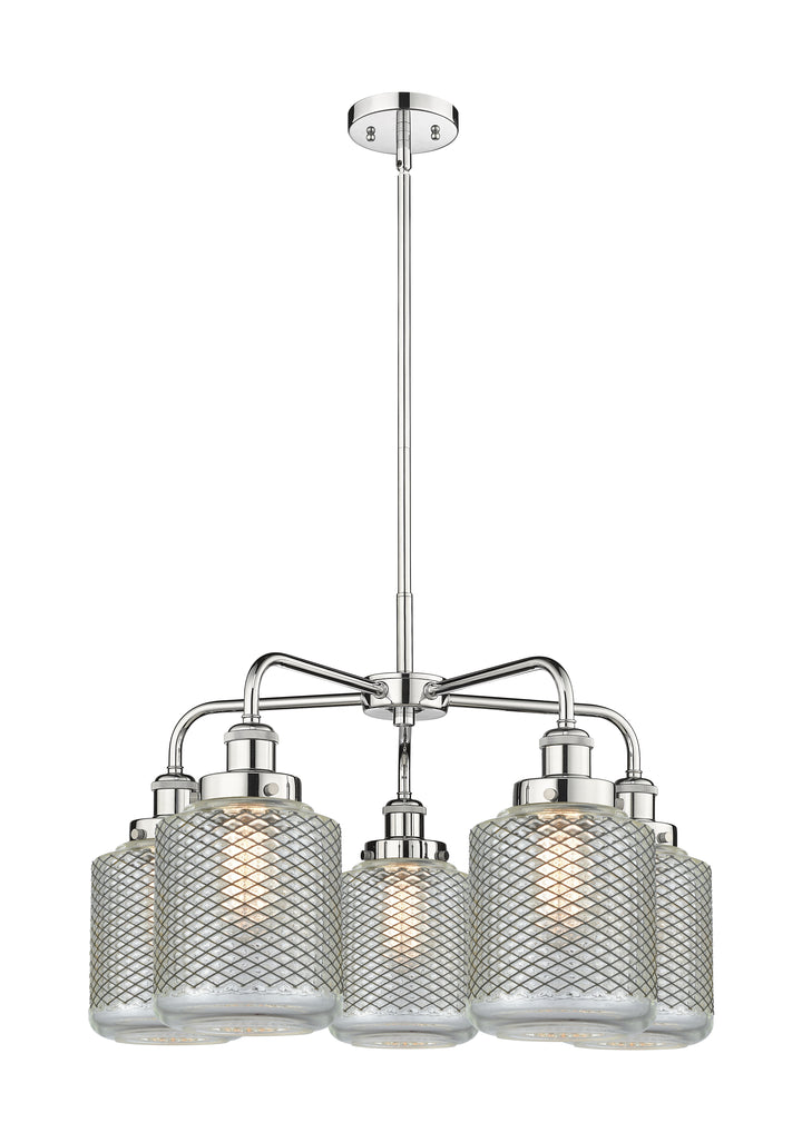 Innovations Lighting Edison Chandelier - Polished Chrome Chandeliers Innovations Lighting Clear Wire Mesh ; Glass Type: Transparent  