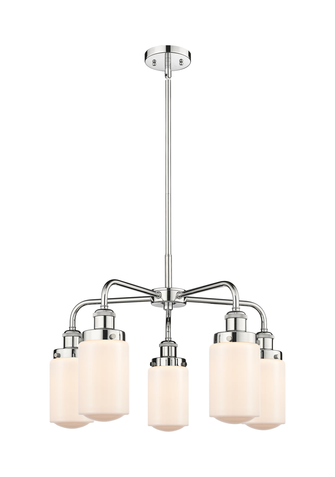 Innovations Lighting Dover Chandelier - Polished Chrome Chandeliers Innovations Lighting Matte White ; Glass Type: Frosted  