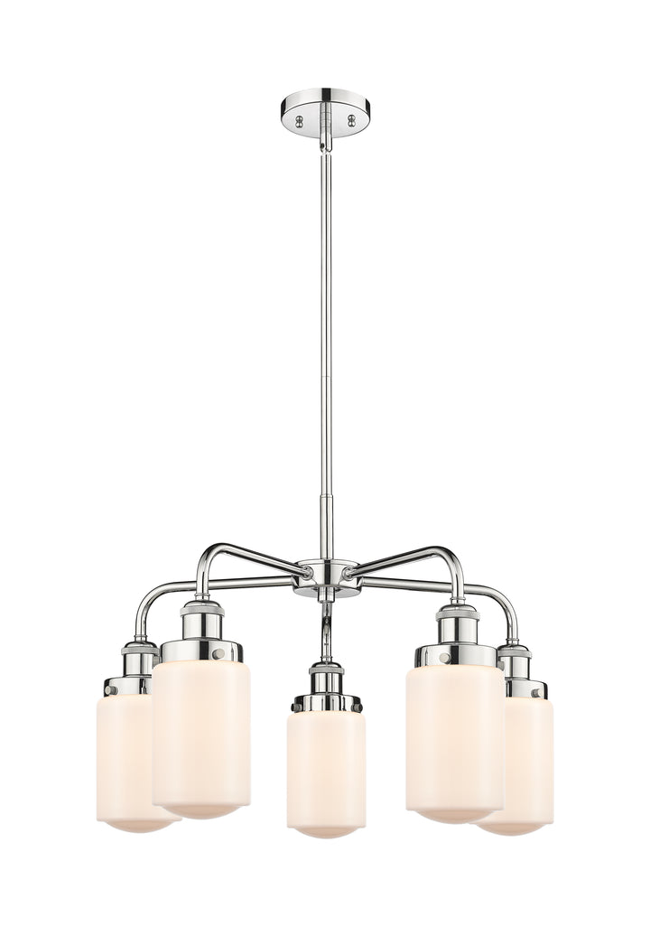 Innovations Lighting Dover Chandelier - Polished Chrome Chandeliers Innovations Lighting Matte White ; Glass Type: Frosted  