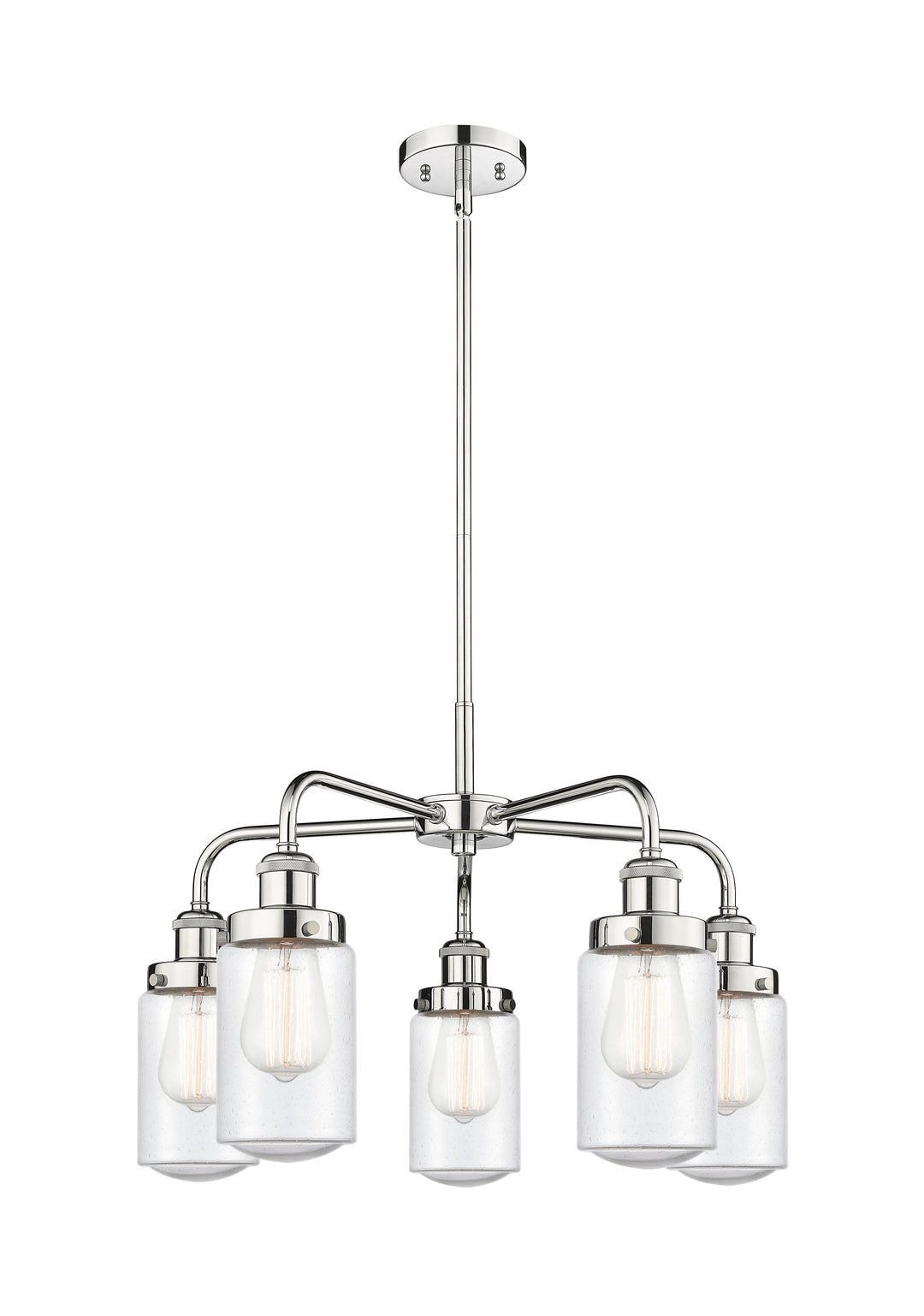 Innovations Lighting Dover Chandelier - Polished Chrome Chandeliers Innovations Lighting Seedy ; Glass Type: Seeded  