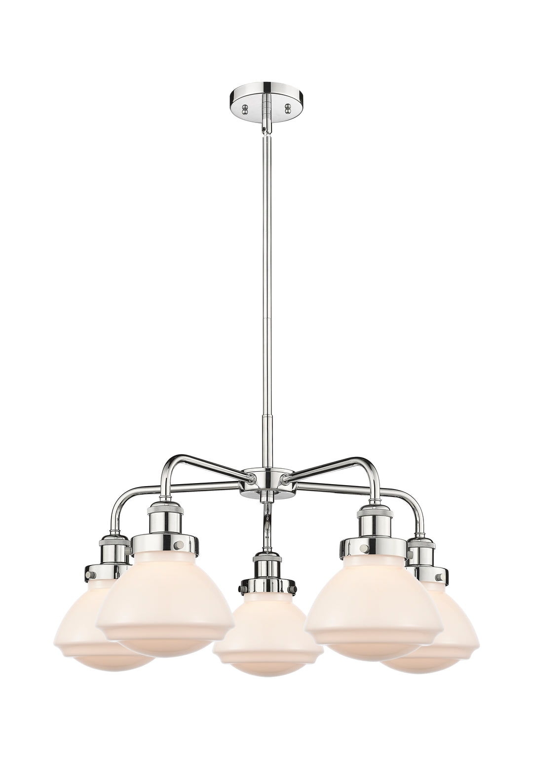 Innovations Lighting Olean Chandelier - Polished Chrome Chandeliers Innovations Lighting Matte White ; Glass Type: Frosted  