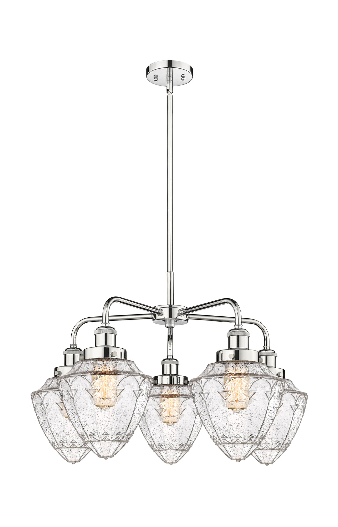 Innovations Lighting Bullet 7" Chandelier Chandeliers Innovations Lighting Polished Chrome Seedy ; Glass Type: Seeded 