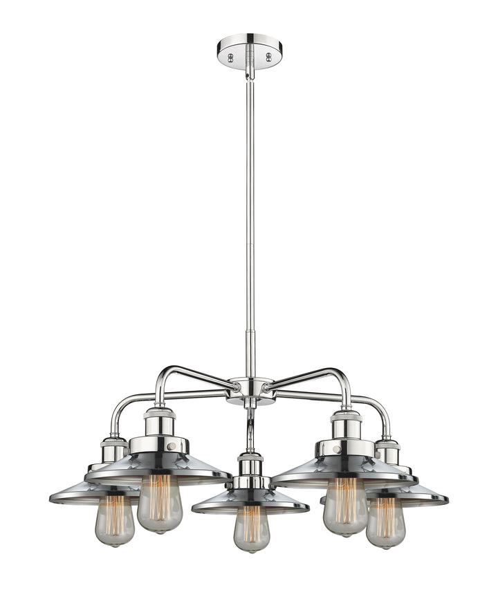 Innovations Lighting Railroad 8" Chandelier Chandeliers Innovations Lighting Polished Chrome  