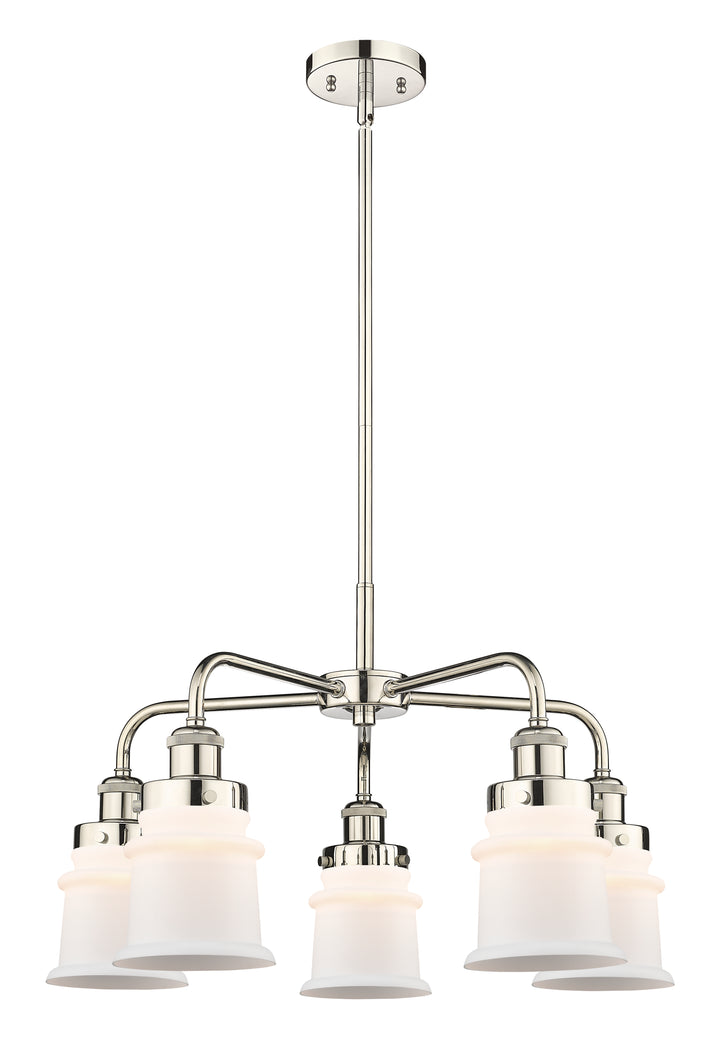 Innovations Lighting Canton Chandelier Chandeliers Innovations Lighting Polished Nickel Matte White ; Glass Type: Frosted 