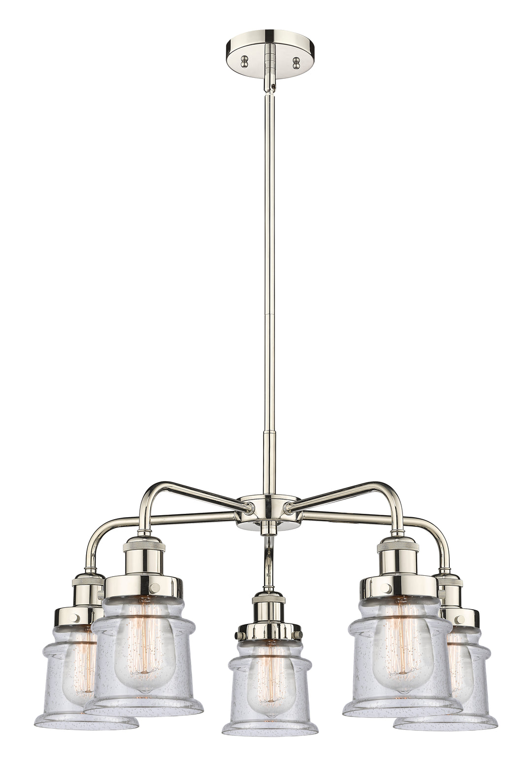 Innovations Lighting Canton Chandelier Chandeliers Innovations Lighting Polished Nickel Seedy ; Glass Type: Seeded 