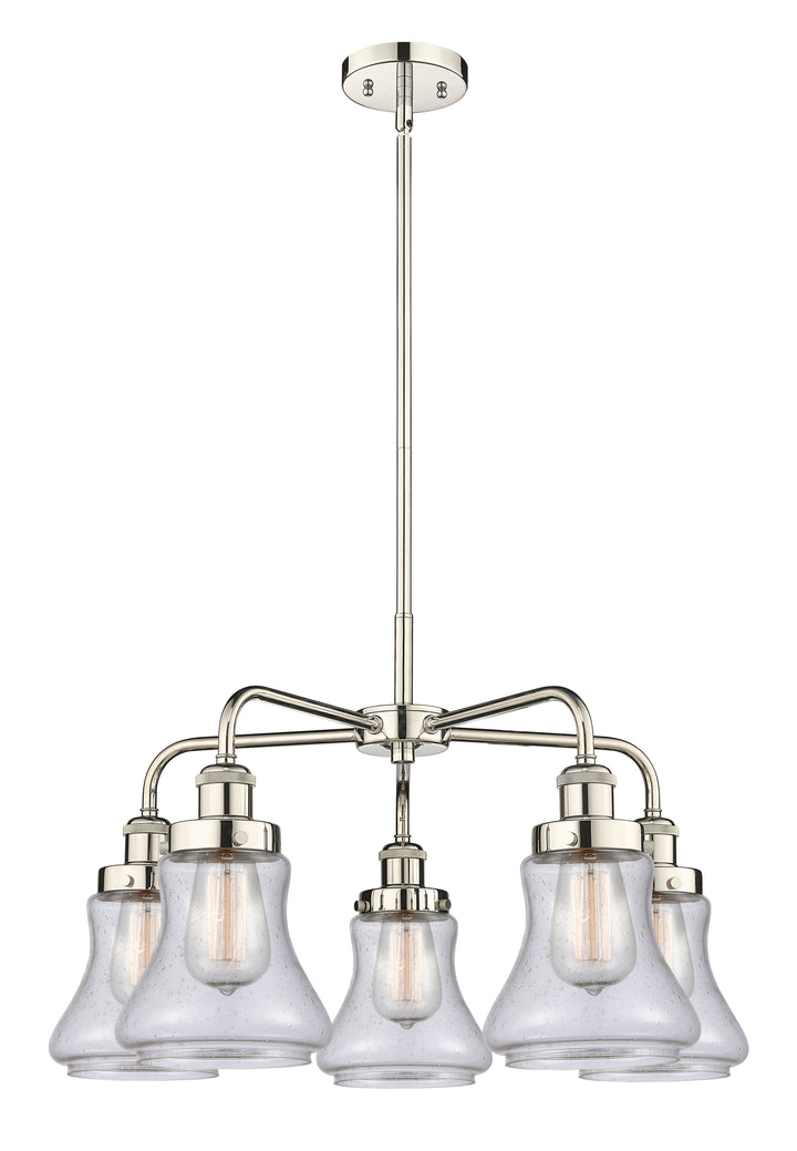 Innovations Lighting Bellmont 6" Chandelier Chandeliers Innovations Lighting Polished Nickel Seedy ; Glass Type: Seeded 