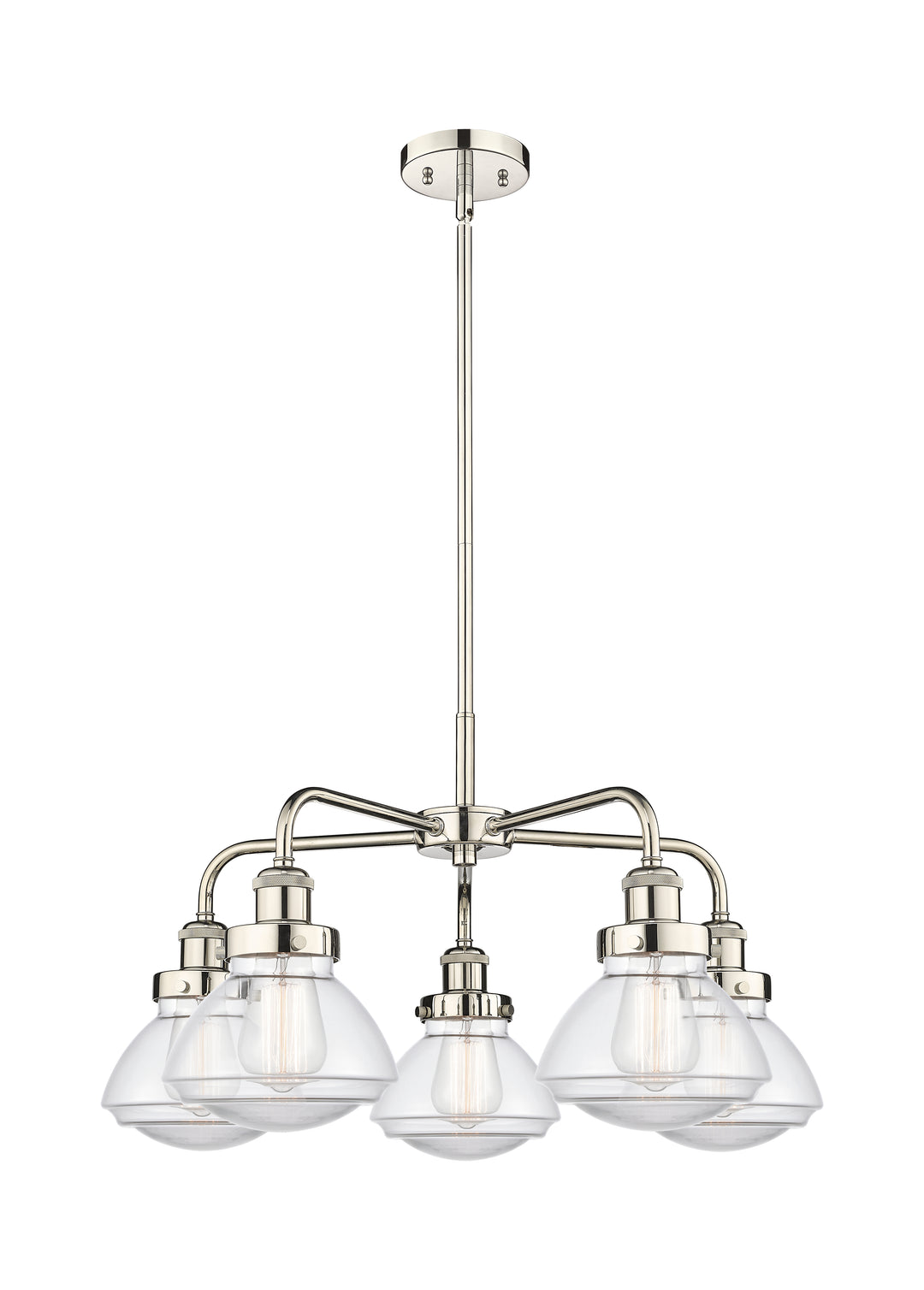 Innovations Lighting Olean Chandelier - Polished Nickel Chandeliers Innovations Lighting Clear ; Glass Type: Clear  