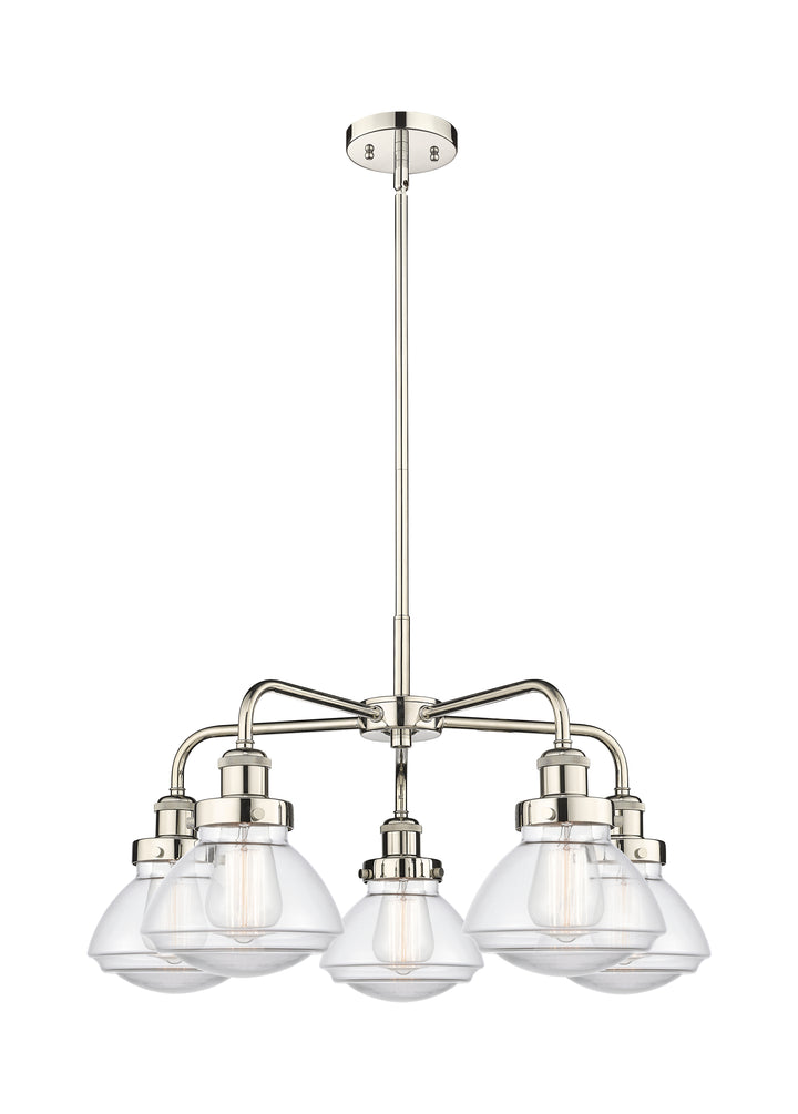 Innovations Lighting Olean Chandelier - Polished Nickel Chandeliers Innovations Lighting Clear ; Glass Type: Clear  