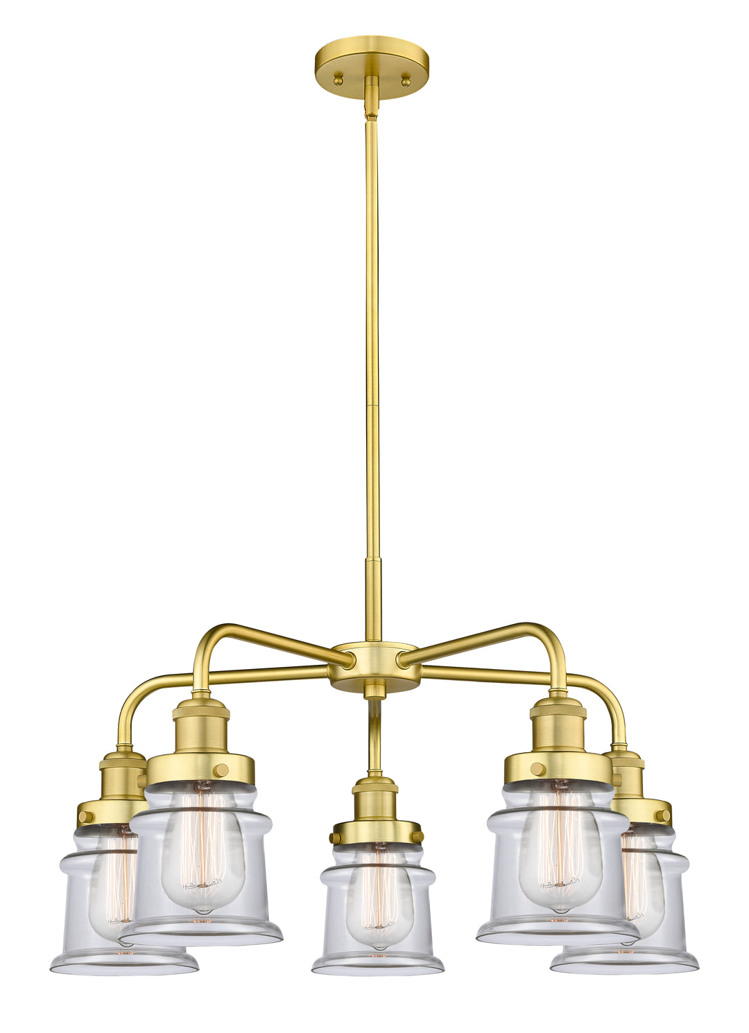 Innovations Lighting Canton Chandelier Chandeliers Innovations Lighting Satin Gold Clear ; Glass Type: Clear 