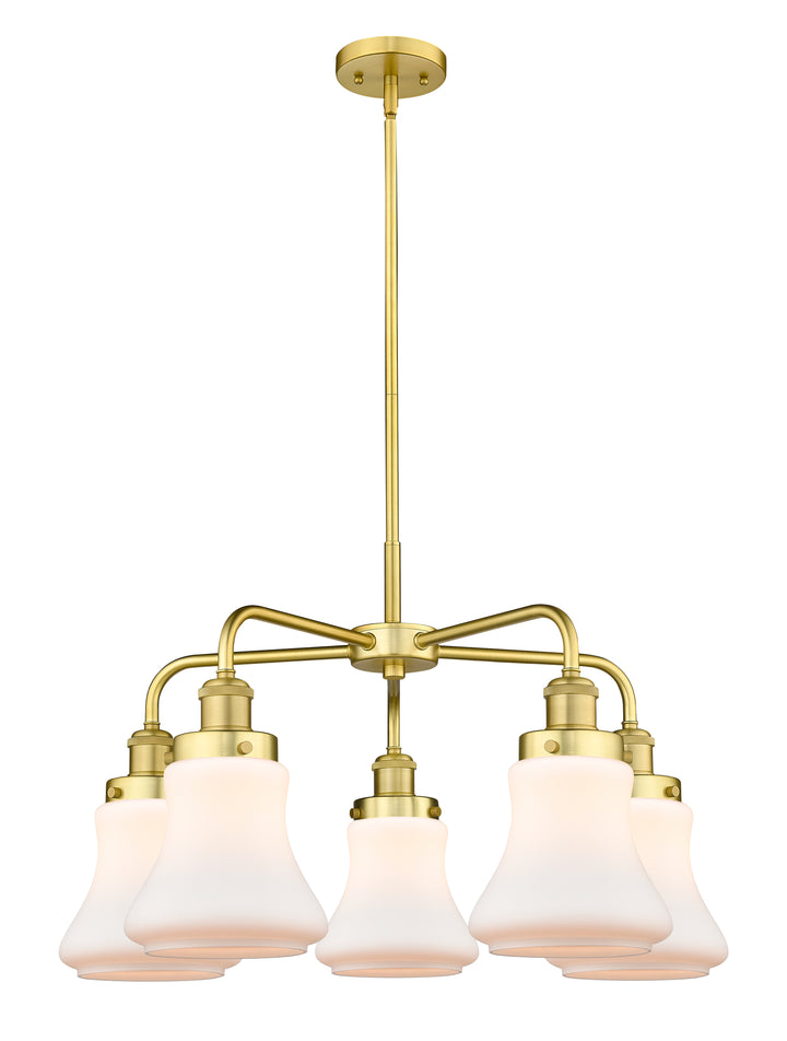 Innovations Lighting Bellmont 6" Chandelier Chandeliers Innovations Lighting Satin Gold Matte White ; Glass Type: Frosted 