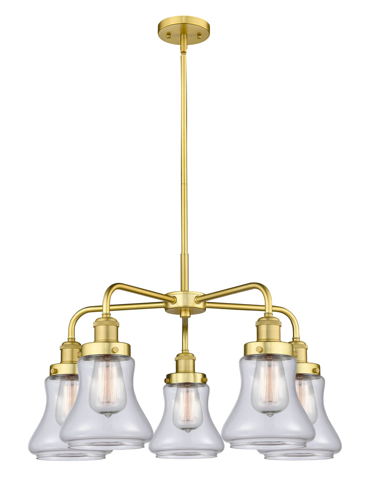 Innovations Lighting Bellmont 6" Chandelier Chandeliers Innovations Lighting Satin Gold Clear ; Glass Type: Clear 