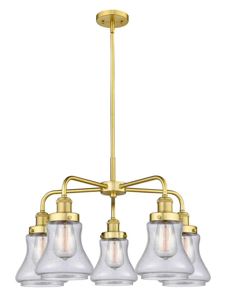 Innovations Lighting Bellmont 6" Chandelier Chandeliers Innovations Lighting Satin Gold Seedy ; Glass Type: Seeded 